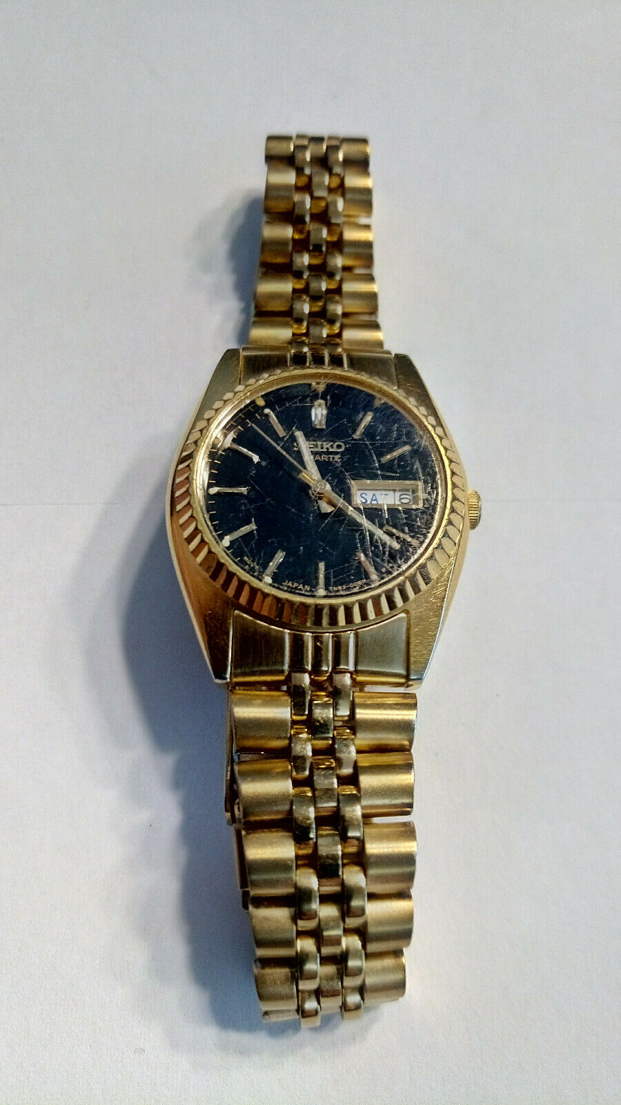 Vintage Ladies SEIKO 3Y03 0169 A4 Wristwatch Gold Tone Band