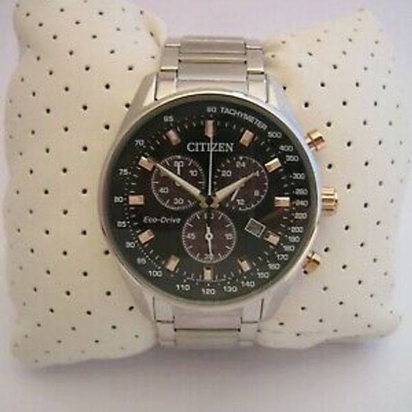 CITIZEN ECO DRIVE WATCH MENS H500 S111064 CHRONOGRAPH STAINLESS STEEL ...