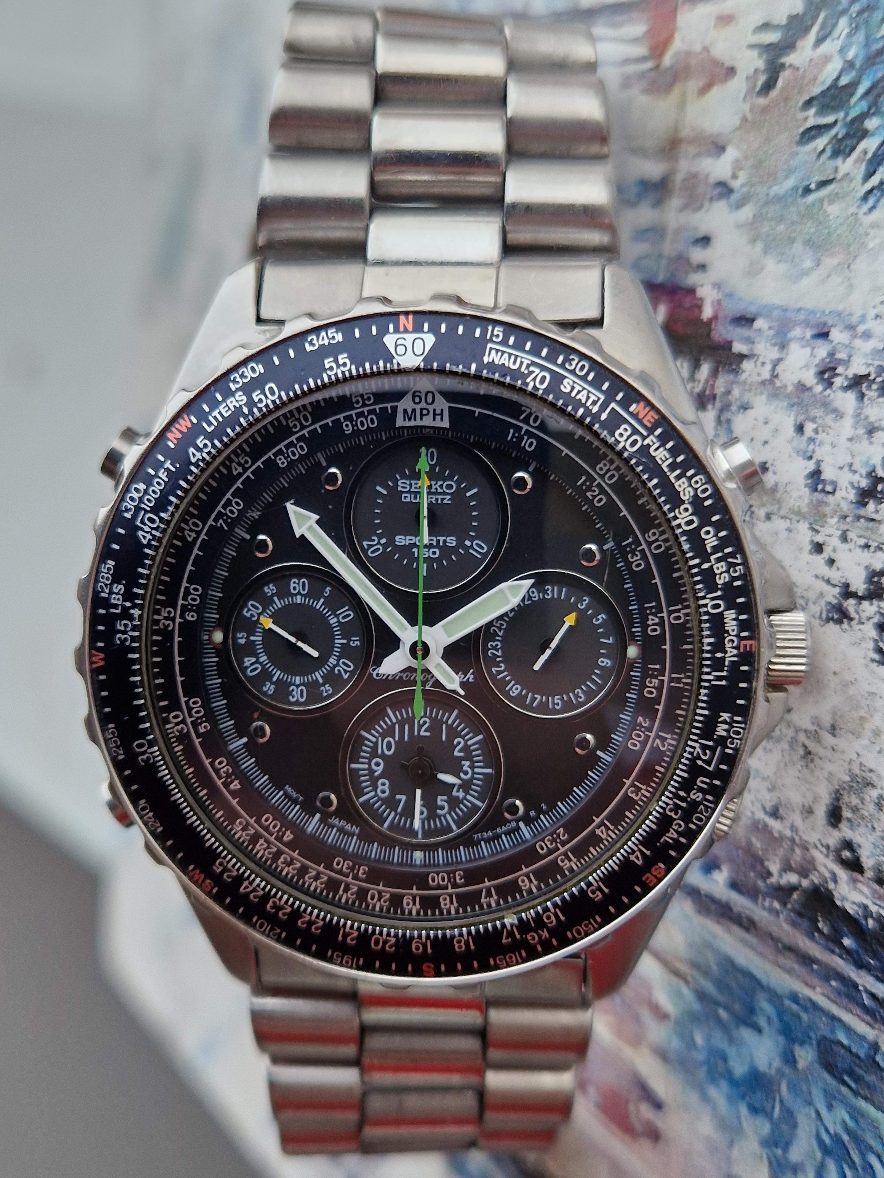 WTS Seiko Flightmaster Chronograph 7T34 6A00 WatchCharts