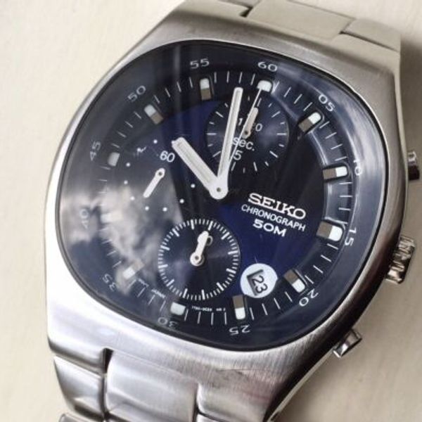 Rare Vintage SEIKO Chronograph 7T92-0CD0 Quartz Men's Watch Rare Vintage SEIKO Chronograph 7T92-0CD0 Quartz Men's Watch