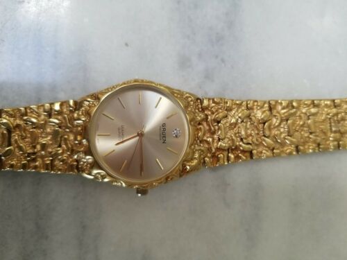 Gruen diamond gold nugget watch sale