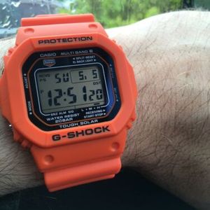 GW-M5610R-1JF G-SHOCK Solar Radio Watch Orange Mod Gw-M5610mr