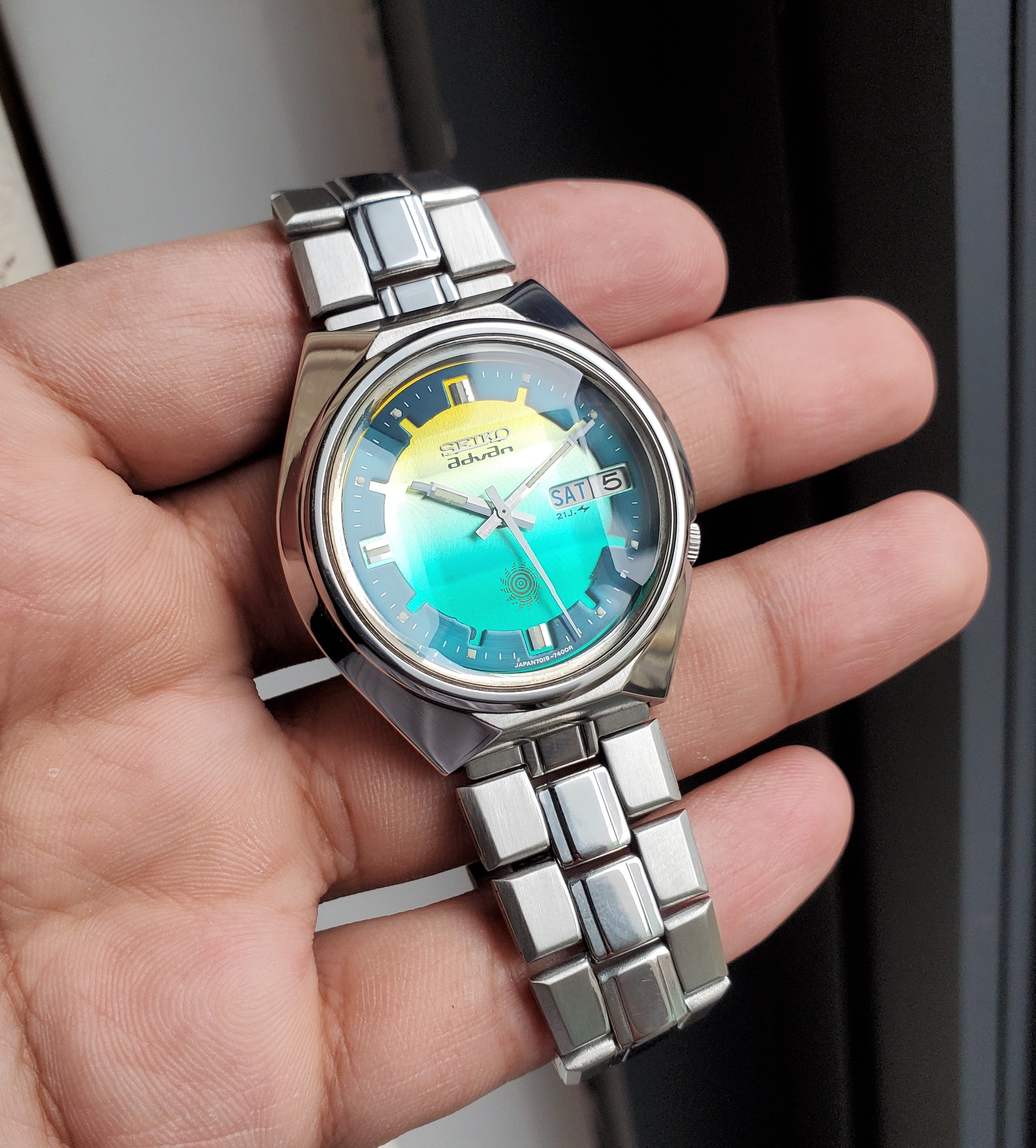 WTS] Seiko Advan Emerald Green Palette SERVICED JDM Faceted Crystal Rare  Watch $449 Shipped | WatchCharts