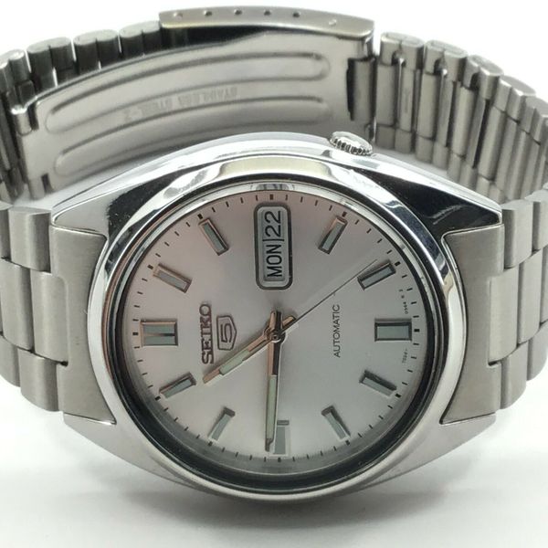 Seiko 5 SNXS73 Automatic 21 Jewel Silver Dial Stainless Steel Men Watch ...