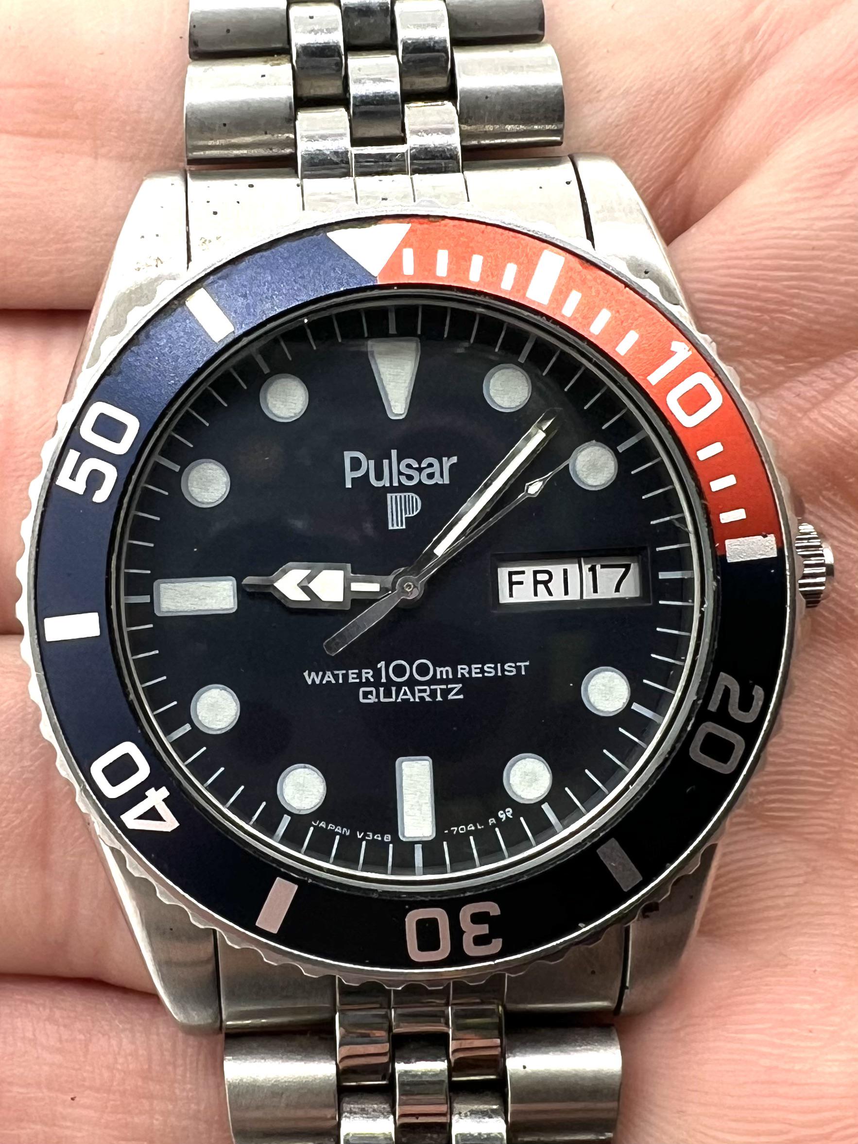 Pulsar divers watch store 100m