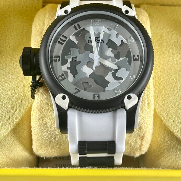 INVICTA 1195 Russian Diver Special Ops White Siberian Tiger w Camouflage Dial WatchCharts Marketplace