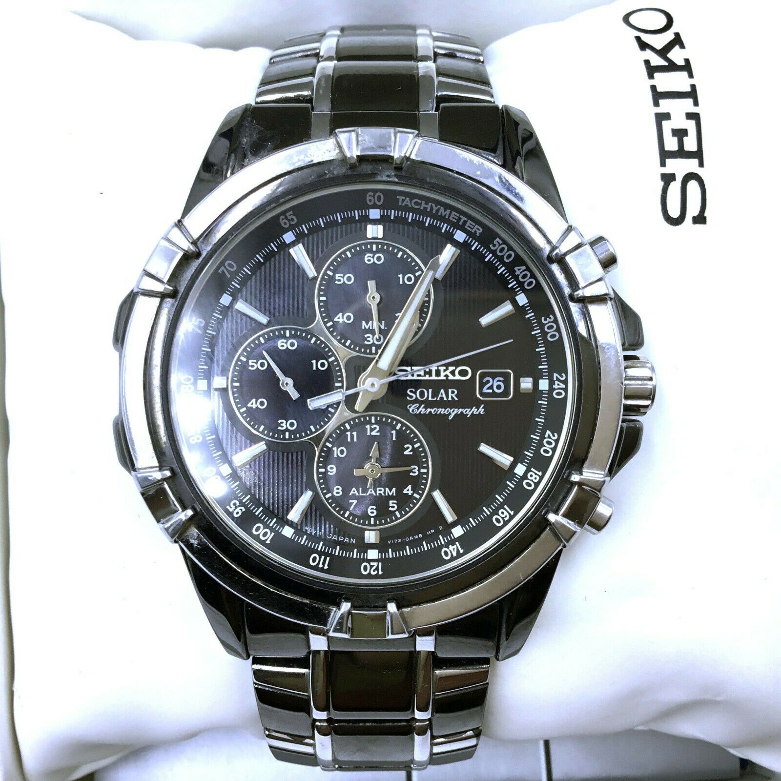 seiko men's ssc143 stainless steel solar watch with link bracelet