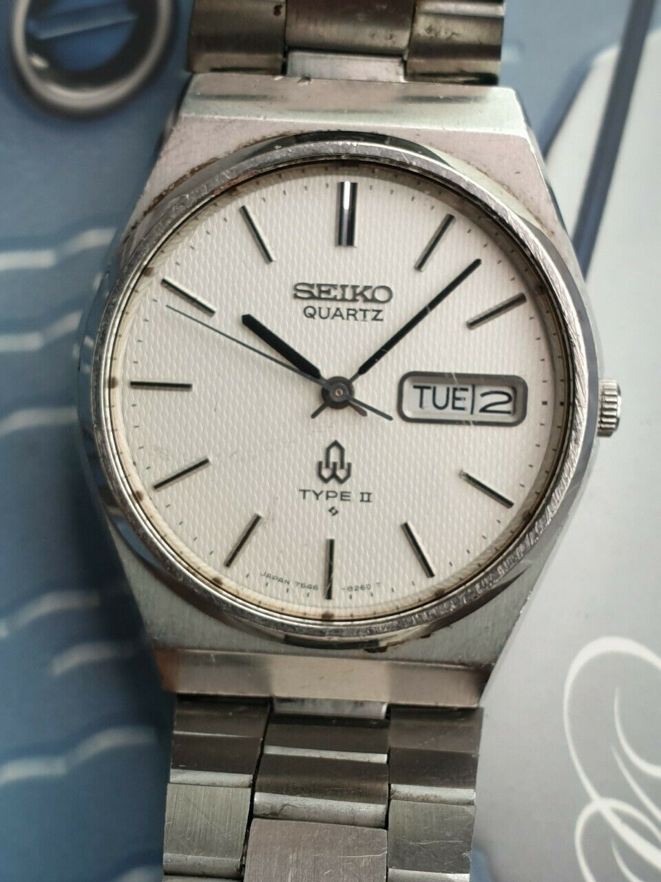 Vintage Seiko Quartz Type II JDM 7546-8230 Kanji 1978 SQ Mens