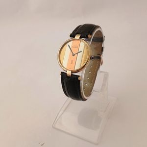 Fossil Womens Tank Watch 22mm Silver Tone Wide Leather Cuff  display picture 3