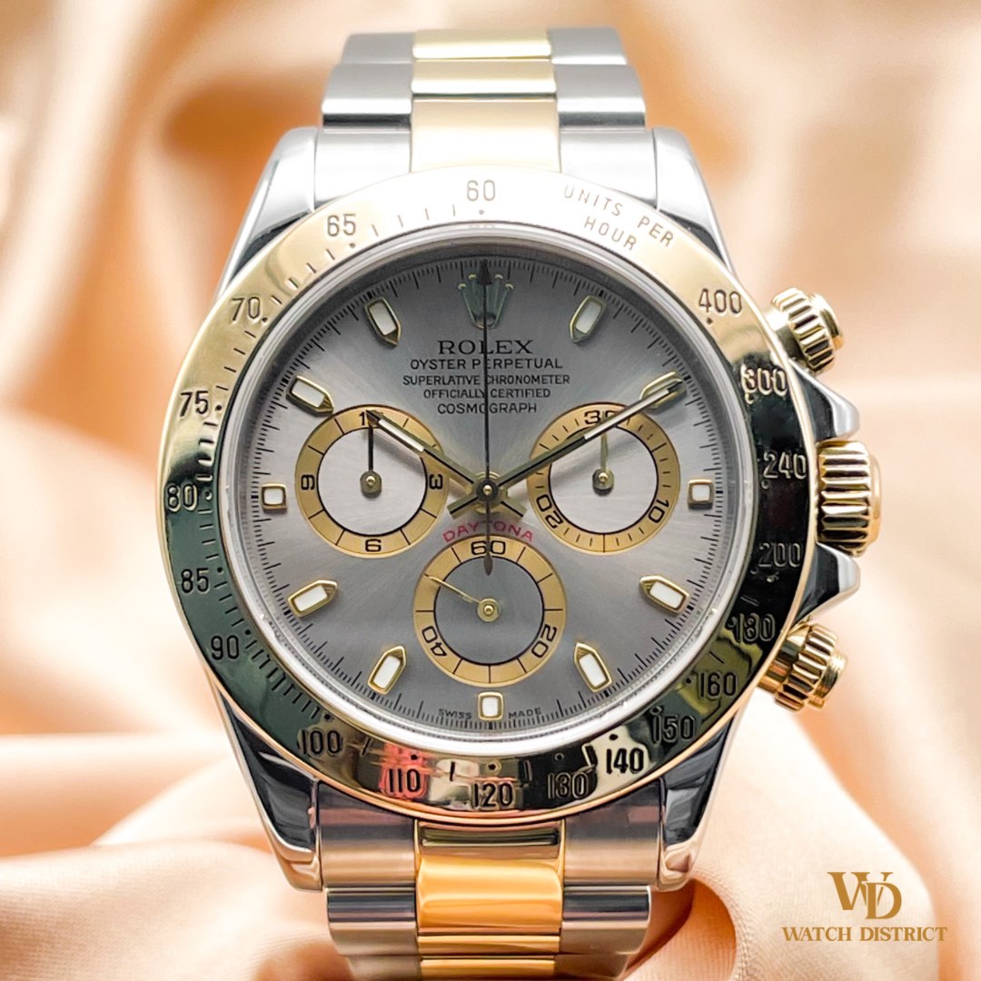 Rolex daytona two tone grey dial sale