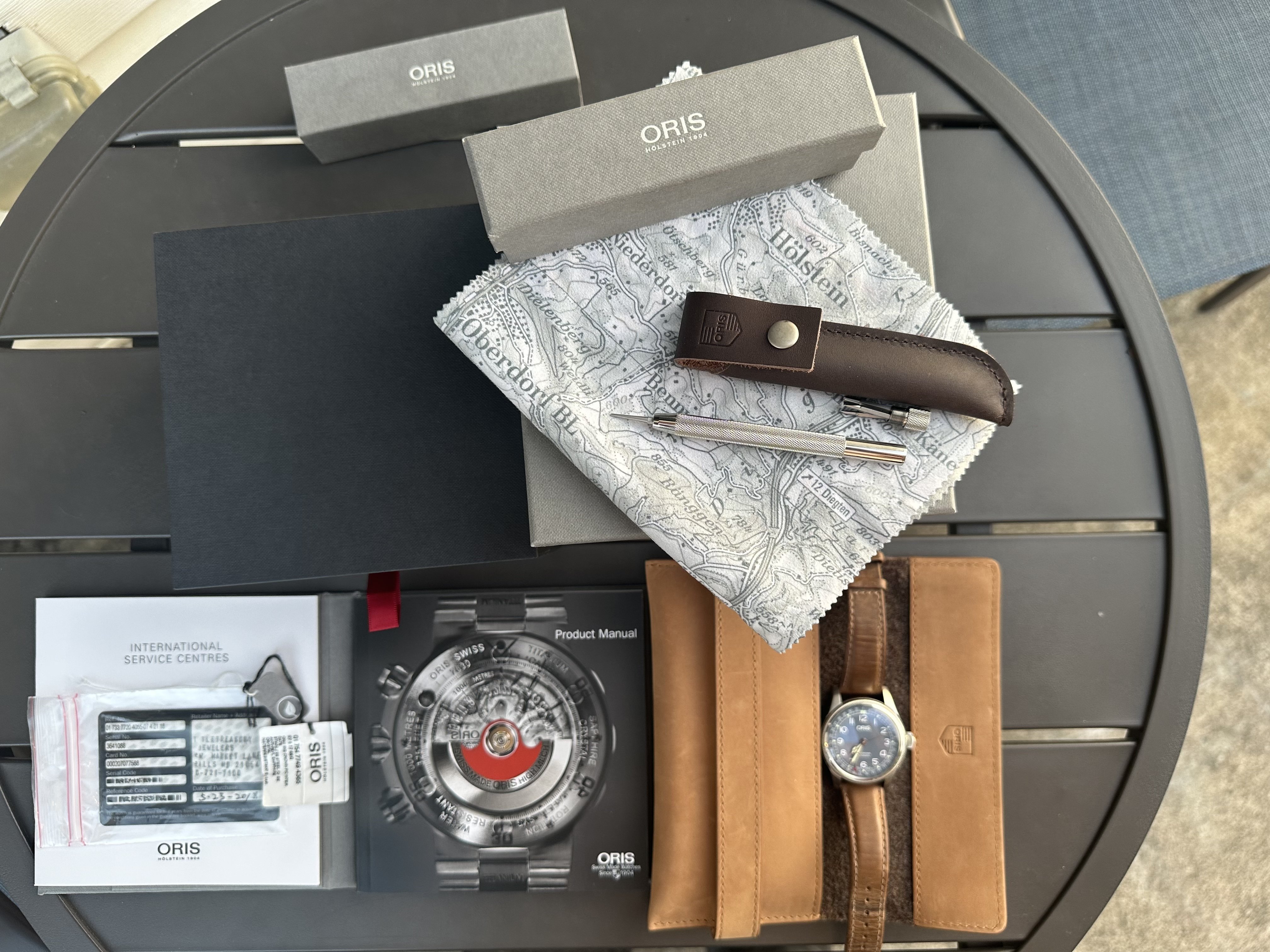 1 100 USD Oris Pointer Date slate blue w extras ORM Tool