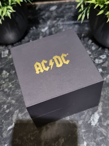 Officially Licensed AC/DC 40th Anniversary Stainless Steel Men's  Chronograph: AC/DC 40th Anniversary 'Back In Black' Chronograph