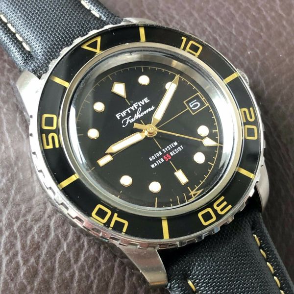 Seiko SNZH57 FFF Fifty Five Fathoms Mod with Box, Bracelet & Bradystrap ...