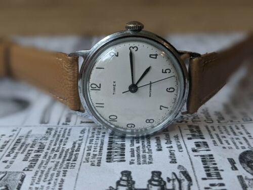 Gents Vintage Timex GB 70 s Breguet Numerals Marlin Stick Watch