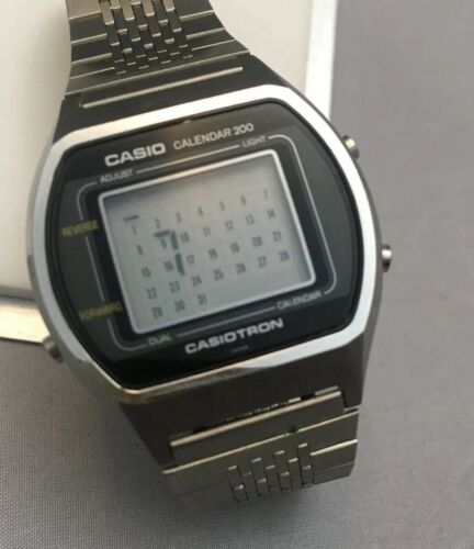 Casiotron Calendar 200 Made In Japan 47cs-23 Digital LCD Vintage