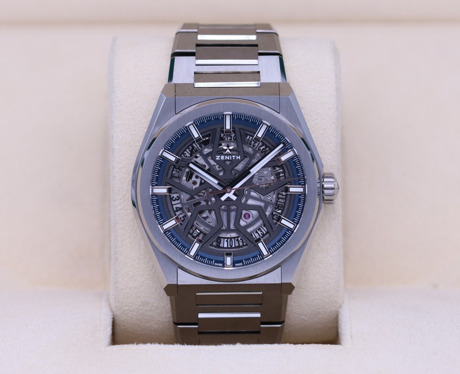 FSOT: ZENITH Defy SKYLINE SKELETON BLACK DIAL STAINLESS STEEL 2023 COMPLETE  SET [$7,875 USD]