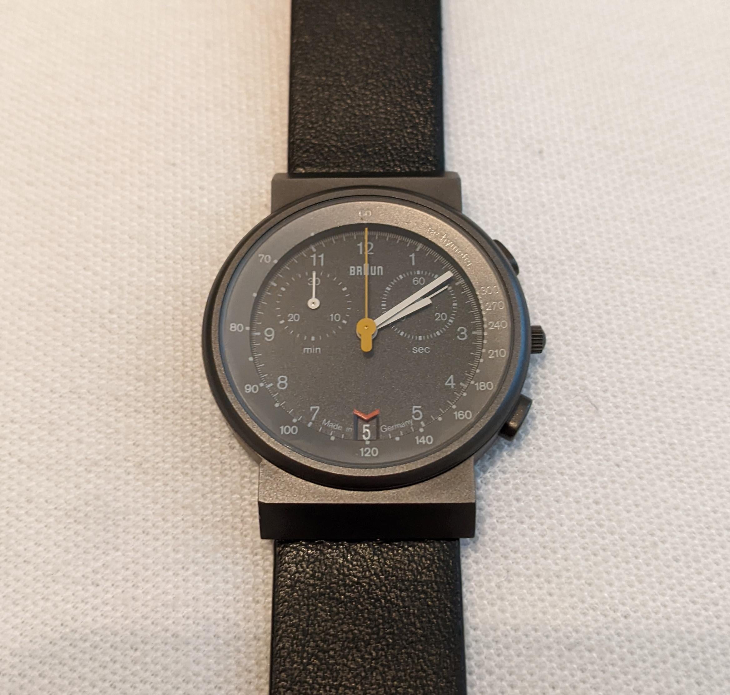 WTS]Braun AW60 (3806) All Black Rare and Vintage Chronograph 