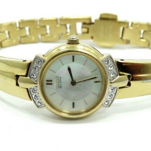 Ladies CITIZEN ECO-DRIVE B023-S025516 CK 18k Gold Plated Swarovski Crystal  Watch | WatchCharts