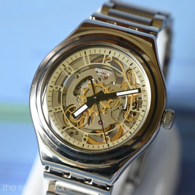 Swatch Skeleton Irony Automatic Watch YAS112G Uncle Charly