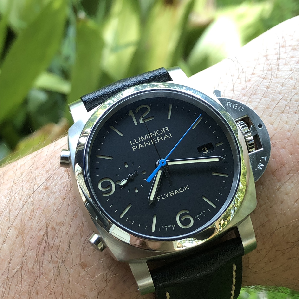 FSOT Panerai Luminor 1950 3 Days PAM 524 Chronograph Flyback FULL