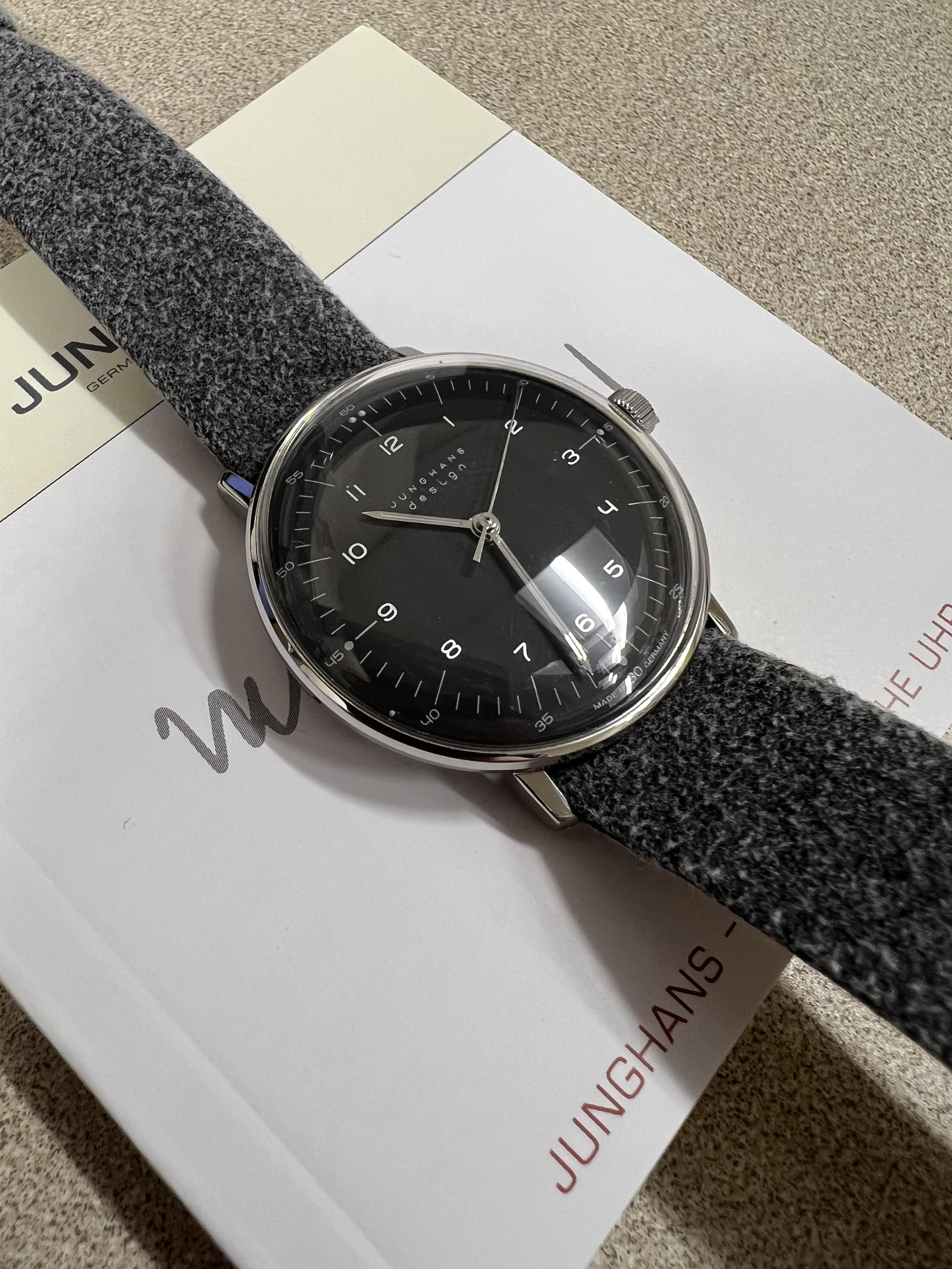 WTS Junghans Max Bill 34mm Mechanical Grey Dial 027 3602.00