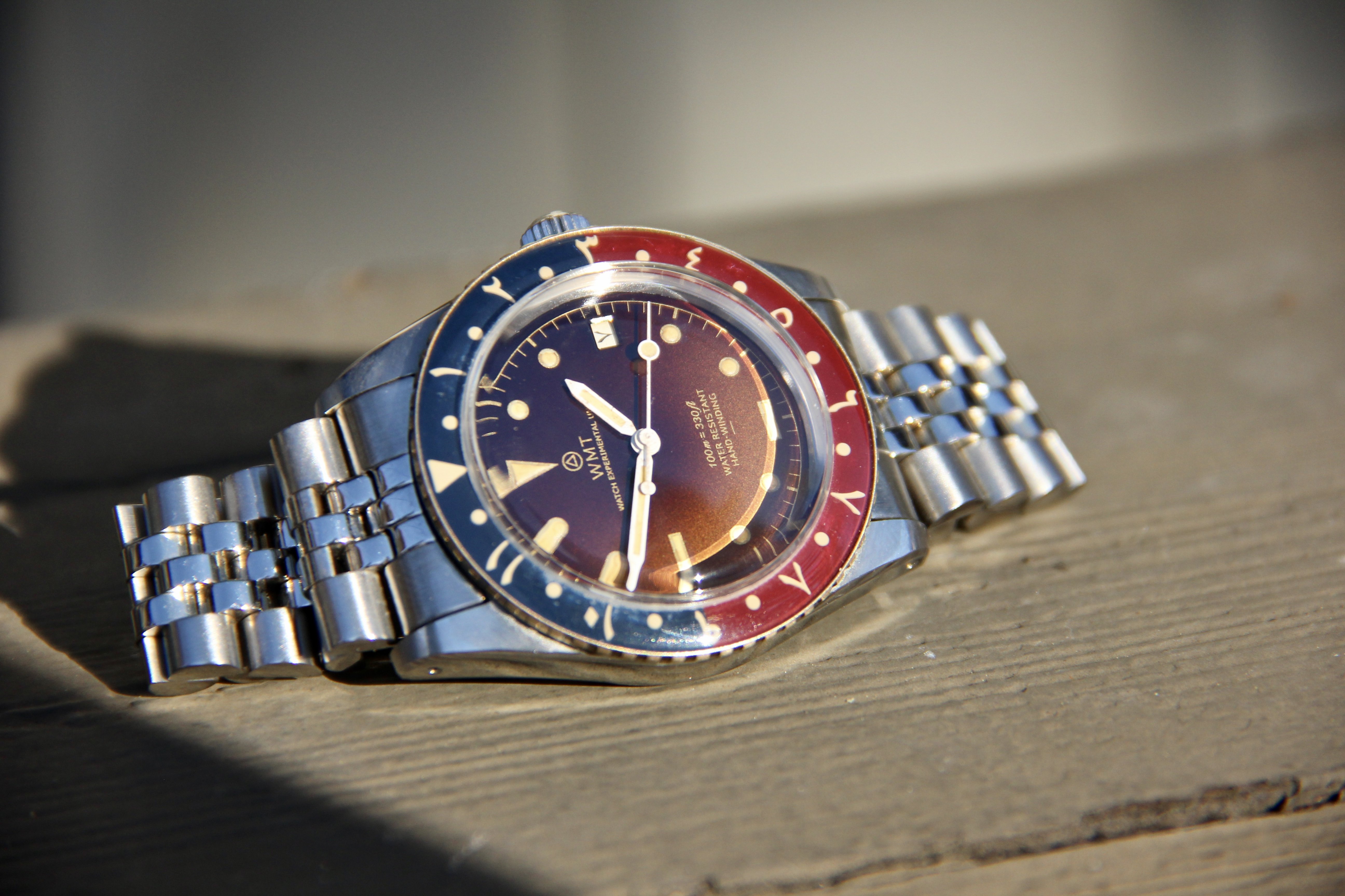 FS: WMT Panton Pepsi Arabic Bezel/Date Tropical Dial Full Set