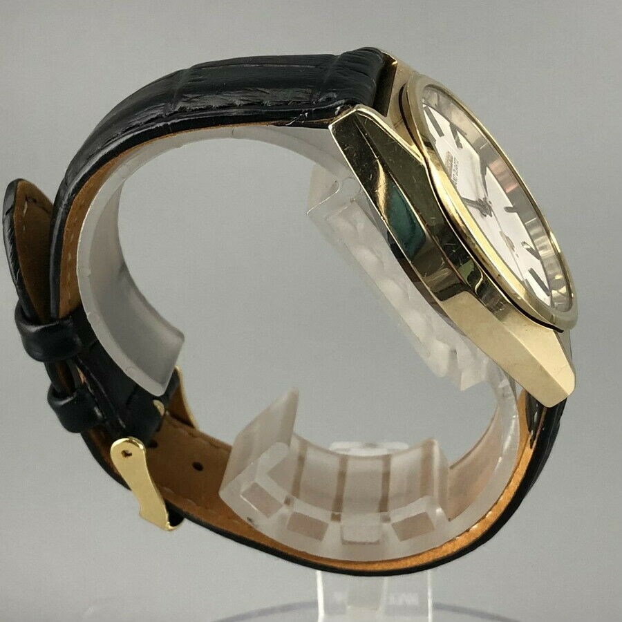 Vintage 1977 SEIKO GRAND QUARTZ 4840-8110 Cap Gold Men's Watch