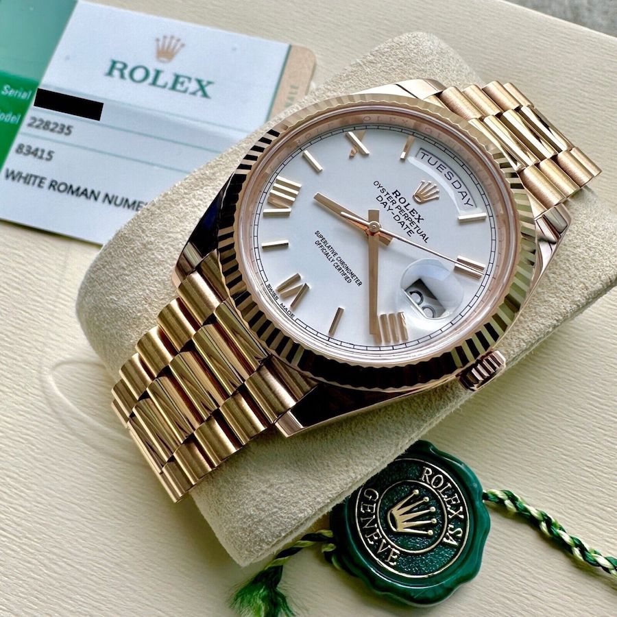 Rolex president cheap white dial