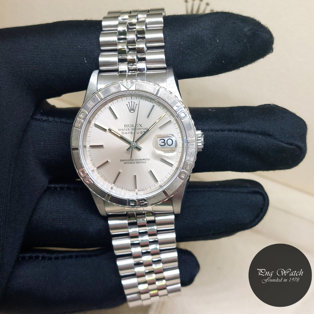 NOT AVAILABLE) Rolex 36mm Oyster Perpetual Silver Indexes TOG Datejust REF:  16264 (T Series)(2) | WatchCharts Marketplace