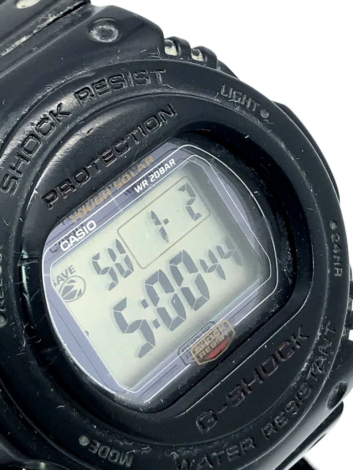 Casio 2597 G-Shock Tough Solar All Black Resin 200m Digital Men's