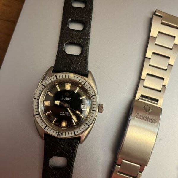 Zodiac Sea Wolf Vintage 722-966 Rare Excellent Automatic Diver