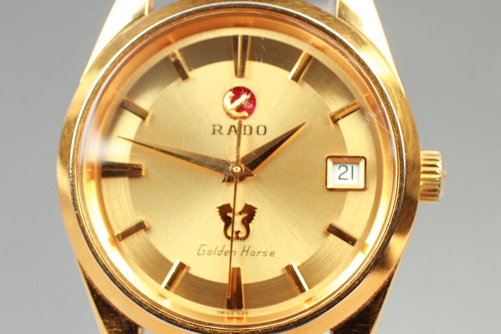 NEAR MINT】 Vintage RADO Golden Horse 633.3673.2 Gold Men's AT