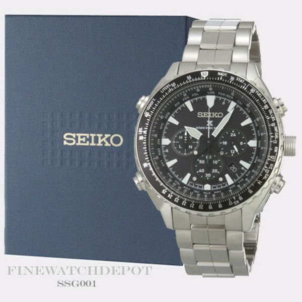 Seiko Men's Prospex Radio Sync Solar Chronograph Watch SSG001 | WatchCharts