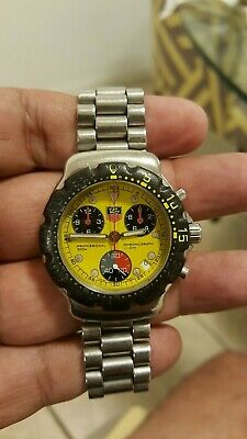 VINTAGE TAG HEUER FORMULA 1 F1 CHRONOGRAPH CA1213 YELLOW
