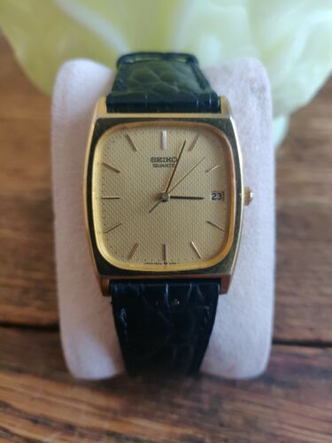 Seiko Quartz Gold plate St Steel Back 6532-5250 RO Japan New Batt