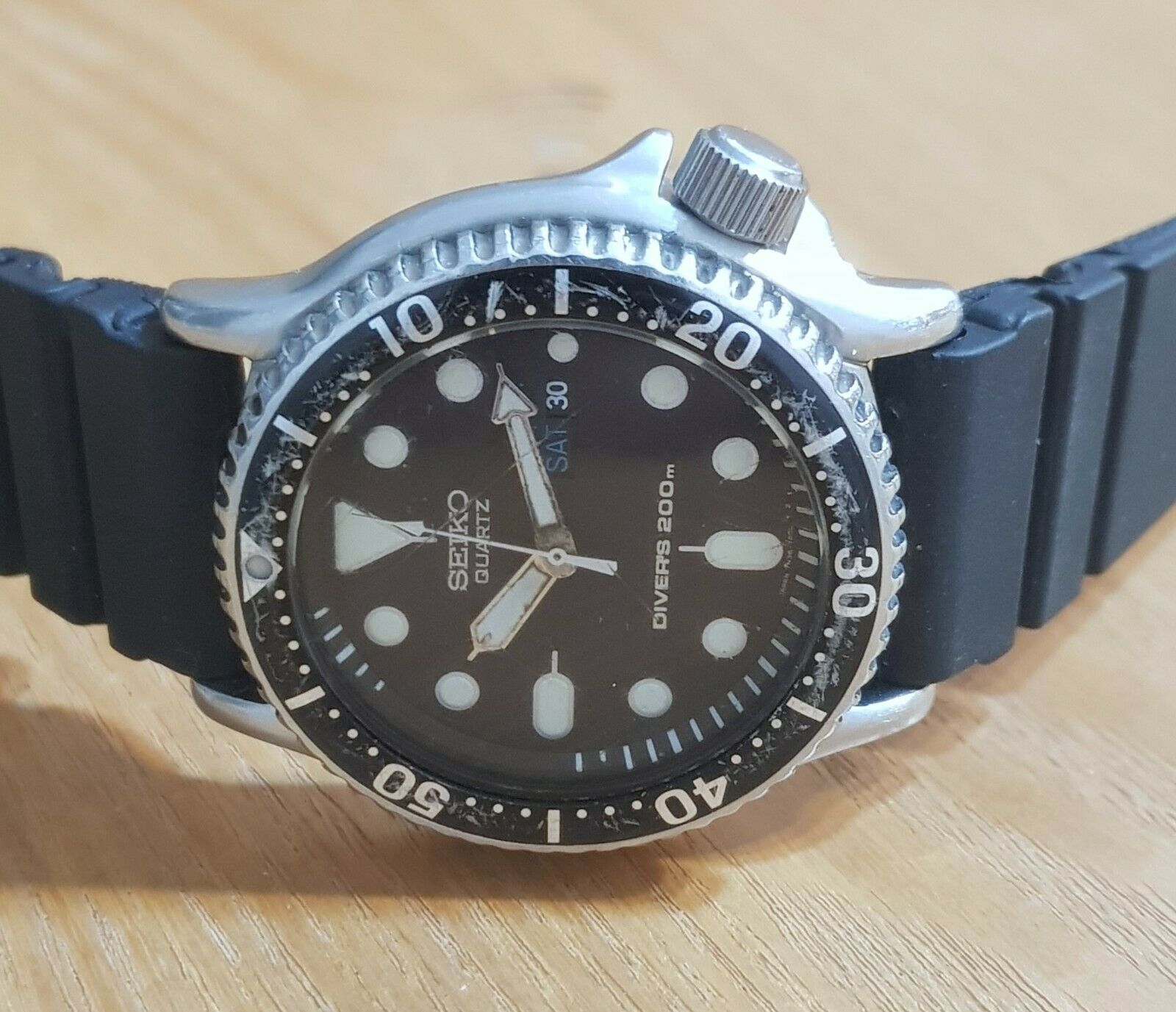 Vintage Seiko 200m Diver watch Divers quartz 7N36 7A00 