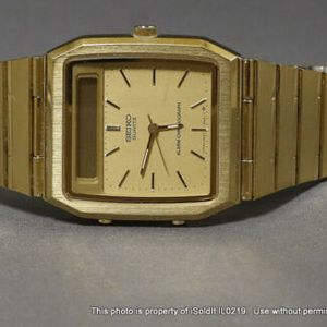Vintage MENS SEIKO QUARTZ GOLD WATCH Alarm Chronograph H-557-5319 Dual Time  | WatchCharts