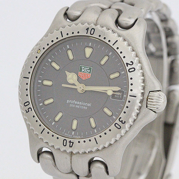 TAG HEUER Celdate WG1213 KO Gray Dial SS Quartz Boys Used Watch