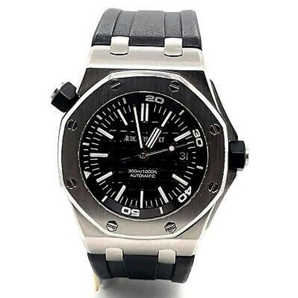 Audemars Piguet Royal Oak Offshore Diver Black Dial 42mm Steel Ref ...