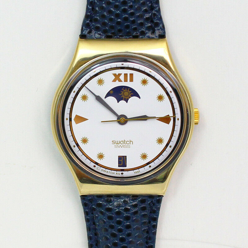 Swatch C.E.O. GX 709 Quartz Wristwatch 1992 - Moon Phase - Date