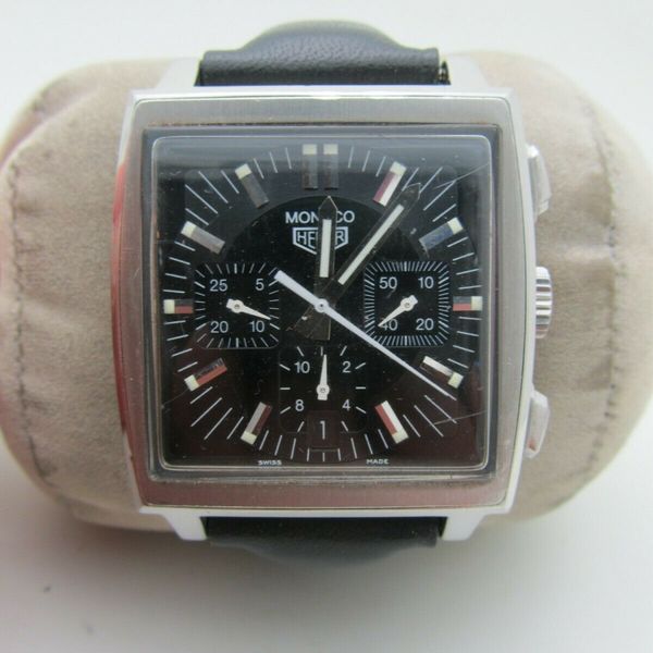 TAG Heuer Monaco CS2111 Heritage Vintage Automatic Chronograph Black