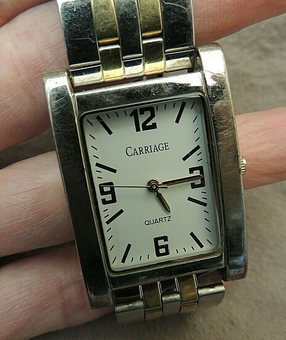 TIMEX CARRIAGE Mens Watch ~ Quartz Analog ~ Rectangular Face