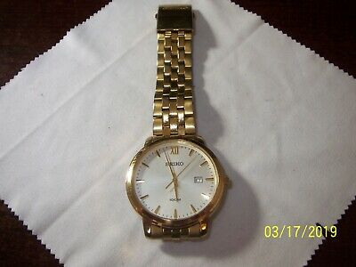 Seiko Mens Date 6N42 00D0 100M Watch Low Price FREE SHIP