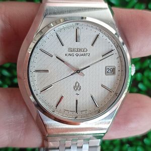 RARE VINTAGE SEIKO KING QUARTZ MODEL 5855-8000 ALL STAINLESS STEEL