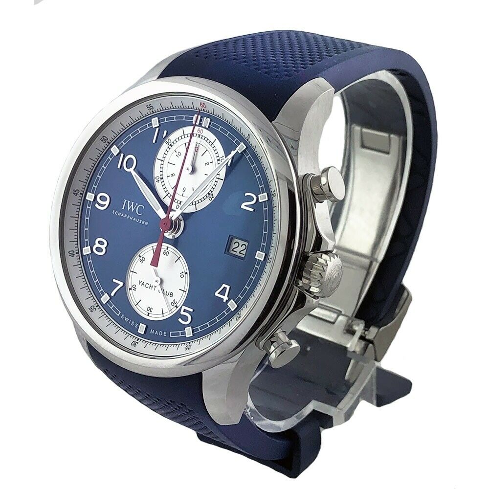 FS IWC Portuguese Yacht Club Chronograph Steel IW390507 Blue 3905 07 WatchCharts