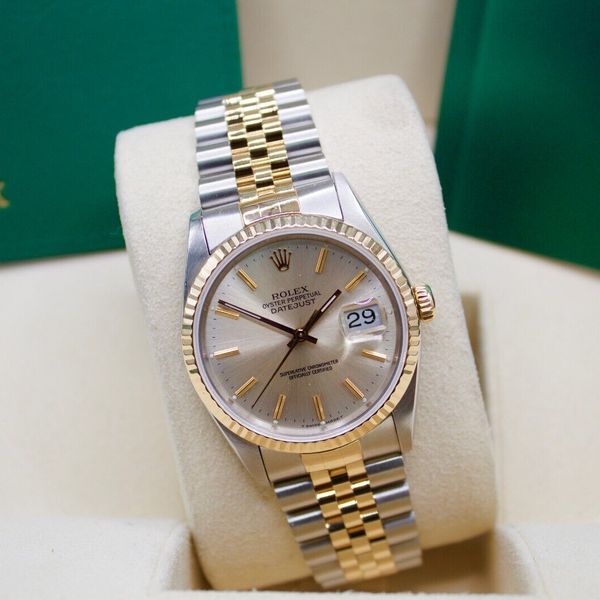 1991 Rolex Datejust 16233 Two Tone Jubilee Silver Automatic