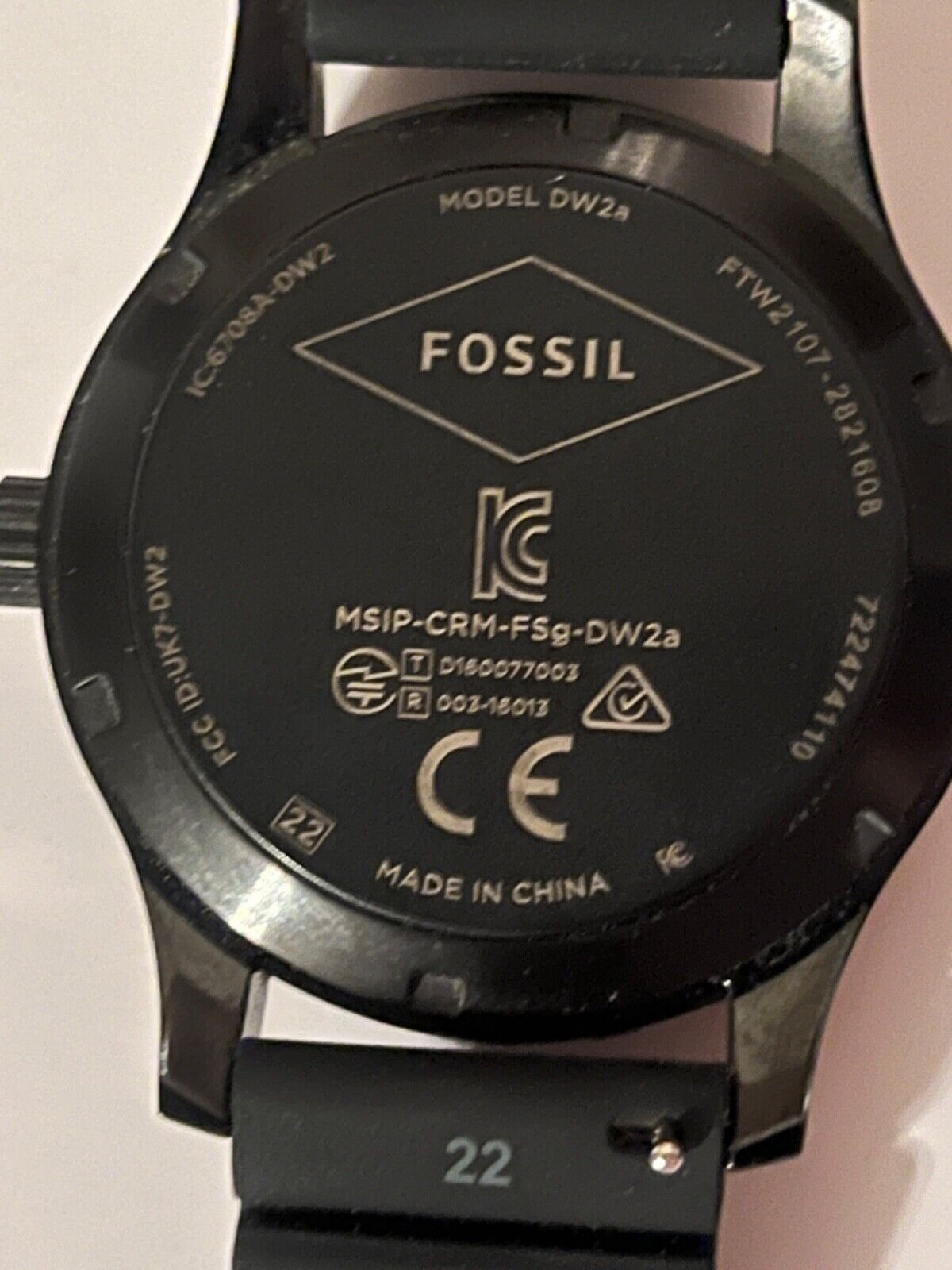 $295 Fossil Q Marshal Black Silicone Strap Touchscreen Smart Watch FTW2107  | WatchCharts Marketplace