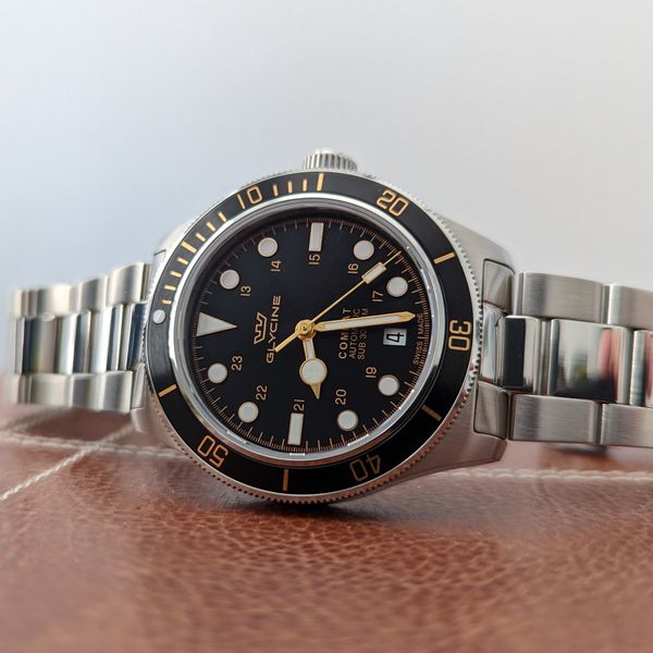 [$750 USD] FS: Glycine Combat Sub 39 GL0401 (Black & Gold ...