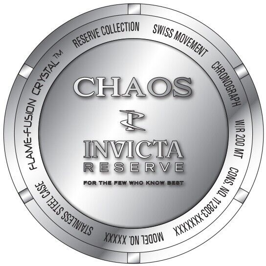 NEW INVICTA RESERVE 45655 CHAOS SWISS CHRONOGRAPH WATCH MOP DIAL