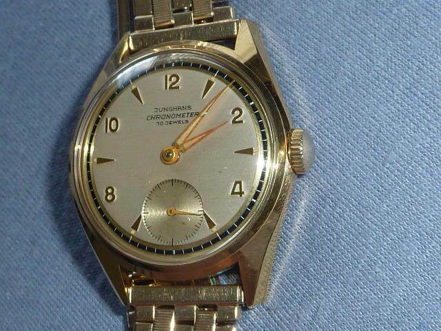 RARE JUNGHANS CHRONOMETER 16 JEWEL GENTS WRISTWATCH WITH BOX